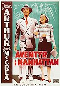 Adventure in Manhattan 1936 movie poster Jean Arthur Joel McCrea