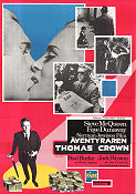 The Thomas Crown Affair 1968 movie poster Steve McQueen Faye Dunaway Paul Burke Norman Jewison