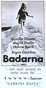 Badarna 1967 movie poster Gunilla Olsson Halvar Björk Ingrid Thulin Yngve Gamlin Beach