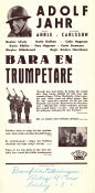 Bara en trumpetare 1938 poster Adolf Jahr Elof Ahrle Sickan Carlsson Anders Henrikson