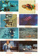 Barracuda 1978 lobby card set Wayne Crawford Jason Evers Roberta Leighton Harry Kerwin Fish and shark Diving