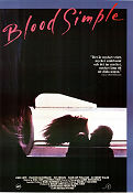 Blood Simple 1984 movie poster John Getz Frances McDormand Dan Hedaya Joel Ethan Coen Guns weapons