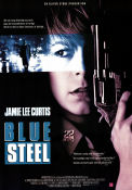 Blue Steel 1990 movie poster Jamie Lee Curtis Ron Silver Clancy Brown Kathryn Bigelow Police and thieves