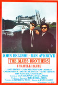 The Blues Brothers 1980 poster John Belushi Dan Aykroyd Cab Calloway Aretha Franklin Carrie Fischer Ray Charles John Landis Bilar och racing Glasögon Rock och pop Musikaler