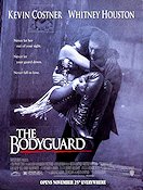 The Bodyguard 1992 movie poster Kevin Costner Whitney Houston Gary Kemp Mick Jackson Romance Celebrities