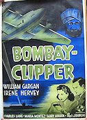 Bombay Clipper 1942 movie poster William Gargan Maria Montez Planes