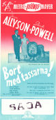 Bort med tassarna 1950 poster June Allyson Dick Powell David Wayne Melvin Frank