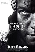 The Bourne Ultimatum 2007 poster Matt Damon Paul Greengrass