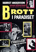 Brott i paradiset 1959 poster Harriet Andersson Gunnar Björnstrand Karl-Arne Holmsten Gerd Hagman Lars-Eric Kjellgren Text: Folke Mellvig