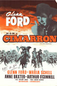 Cimarron 1960 movie poster Glenn Ford Maria Schell Anne Baxter Anthony Mann