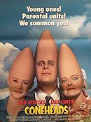 Coneheads 1993 movie poster Dan Aykroyd Jane Curtin Robert Knott Steve Barron From comics