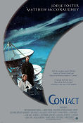 Contact 1997 movie poster Jodie Foster Matthew McConaughey Robert Zemeckis Writer: Carl Sagan