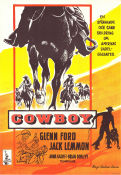 Cowboy 1958 movie poster Glenn Ford Jack Lemmon Anna Kashfi Delmer Daves