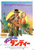 Crocodile Dundee 1986 poster Paul Hogan Linda Kozlowski John Meillon Peter Faiman Filmen från: Australia