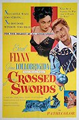 Crossed Swords 1953 movie poster Errol Flynn Gina Lollobrigida