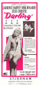 Darling 1965 poster Julie Christie Dirk Bogarde Laurence Harvey John Schlesinger Damer