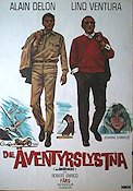 Les aventuriers 1968 movie poster Alain Delon Lino Ventura