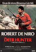 The Deer Hunter 1978 movie poster Robert De Niro Christopher Walken John Cazale Michael Cimino Guns weapons Mountains