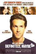 Definitely Maybe 2008 movie poster Ryan Reynolds Rachel Weisz Abigail Breslin Adam Brooks Romance