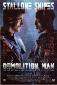 Demolition Man 1993 movie poster Sylvester Stallone Wesley Snipes Sandra Bullock Marco Brambilla