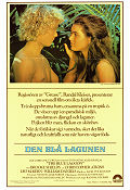 The Blue Lagoon 1980 movie poster Brooke Shields Christopher Atkins Leo McKern Randal Kleiser Beach Romance