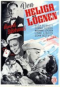 Den heliga lögnen 1944 movie poster Arnold Sjöstrand Elsa Burnett