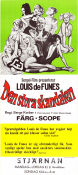 Den stora skandalen 1970 poster Louis de Funes Noelle Adam Olivier De Funes Serge Korber Musikaler