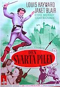 Den svarta pilen 1948 poster Louis Hayward Janet Blair George Macready Gordon Douglas Äventyr matinée