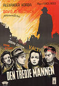 The Third Man 1949 movie poster Orson Welles Trevor Howard Joseph Cotten Alida Valli Carol Reed Poster artwork: Wigforss Film Noir