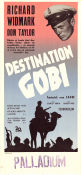 Destination Gobi 1953 movie poster Richard Widmark Don Taylor Max Showalter Robert Wise Asia