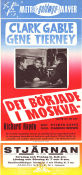 Det började i Moskva 1953 poster Clark Gable Gene Tierney Bernard Miles Delmer Daves