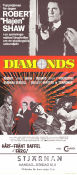 Diamonds 1975 poster Robert Shaw Richard Roundtree Barbara Hershey Menahem Golan