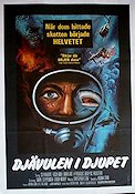 Evil in the Deep 1974 movie poster Stephen Boyd David Ladd Chuck Woolery Virginia L Stone Fish and shark Diving