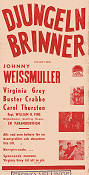 Swamp Fire 1946 movie poster Johnny Weissmuller Virginia Grey Buster Crabbe William H Pine