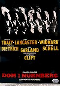Judgment at Nuremberg 1960 movie poster Spencer Tracy Marlene Dietrich Judy Garland Find more: Nazi