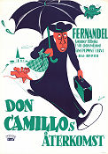 Le retour de Don Camillo 1953 poster Fernandel Julien Duvivier