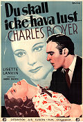 Orage 1938 movie poster Charles Boyer Michele Morgan Lisette Lanvin Marc Allégret Eric Rohman art