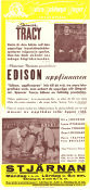 Edison uppfinnaren 1940 poster Spencer Tracy Rita Johnson Lynne Overman Clarence Brown