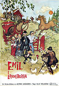 Emil i Lönneberga 1971 movie poster Allan Edwall Björn Gustafson Jan Ohlsson Olle Hellbom Writer: Astrid Lindgren Poster artwork: Björn Berg Find more: Lönneberga