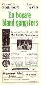 En boxare bland gangsters 1937 poster Edward G Robinson Bette Davis Humphrey Bogart Michael Curtiz Boxning Film Noir