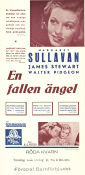 En fallen ängel 1938 poster Margaret Sullavan James Stewart Walter Pidgeon HC Potter