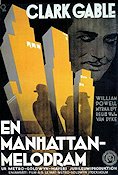 Manhattan Melodrama 1934 movie poster Clark Gable William Powell Myrna Loy