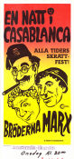 En natt i Casablanca 1946 poster The Marx Brothers Groucho Marx Harpo Marx Chico Marx Archie Mayo