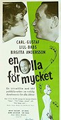 En nolla för mycket 1962 movie poster Carl-Gustaf Lindstedt Lill-Babs Birgitta Andersson Börje Nyberg Horses