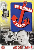 En sjöman i frack 1942 movie poster Adolf Jahr Karin Nordgren Gösta Cederlund Ragnar Arvedson