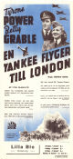 En yankee flyger till London 1941 poster Tyrone Power Betty Grable John Sutton Henry King Flyg