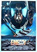 Enemy Mine 1985 movie poster Dennis Quaid Louis Gossett Jr Brion James Wolfgang Petersen Spaceships