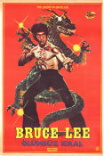 Enter the Dragon 1973 poster Bruce Lee John Saxon Jim Kelly Robert Clouse Affischen från: Turkey Asien Kampsport