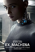 Ex Machina 2014 movie poster Alicia Vikander Domhnall Gleeson Oscar Isaac Alex Garland Robots