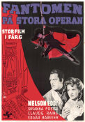Phantom of the Opera 1943 movie poster Nelson Eddy Susanna Foster Claude Rains Arthur Lubin